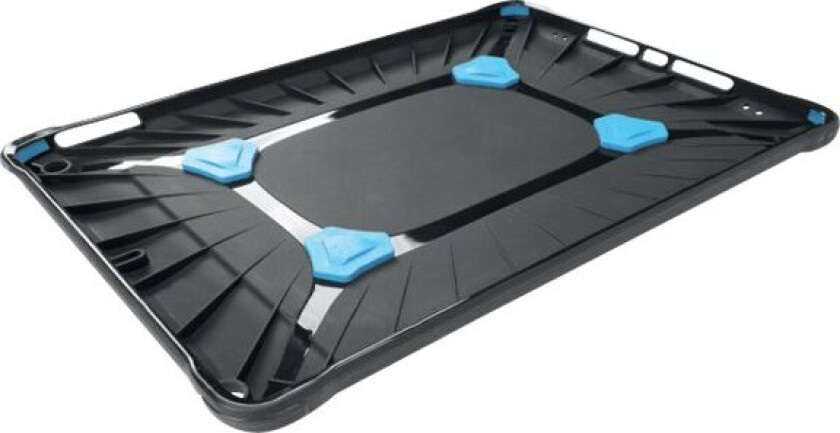 Mobilis Protech - Baksidedeksel For Nettbrett - Laget I Frankrike, Forsterket, Med Stativ + 360° Roterende Håndstropp - Svart - For Samsung Galaxy Ta