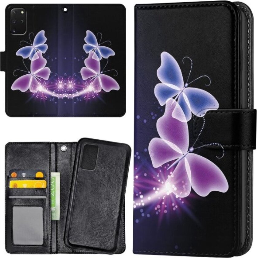 Samsung Galaxy S20 FE - Lommebok Deksel Lilla Sommerfugler Multicolor
