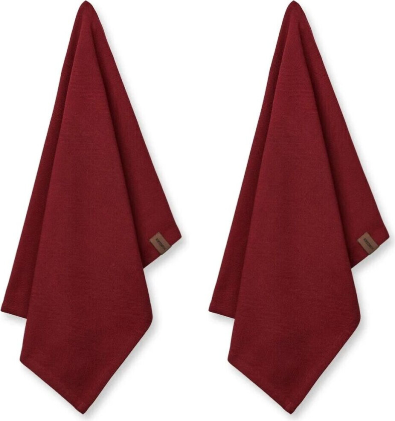 økologisk kjøkkenhåndkle 45 x 70 cm 2-pakning Maroon