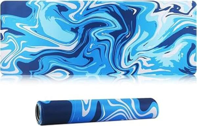 Blå, XXL Musematte 800 x 300 x 3 mm, Ekstra Stor Spillmusematte, Co