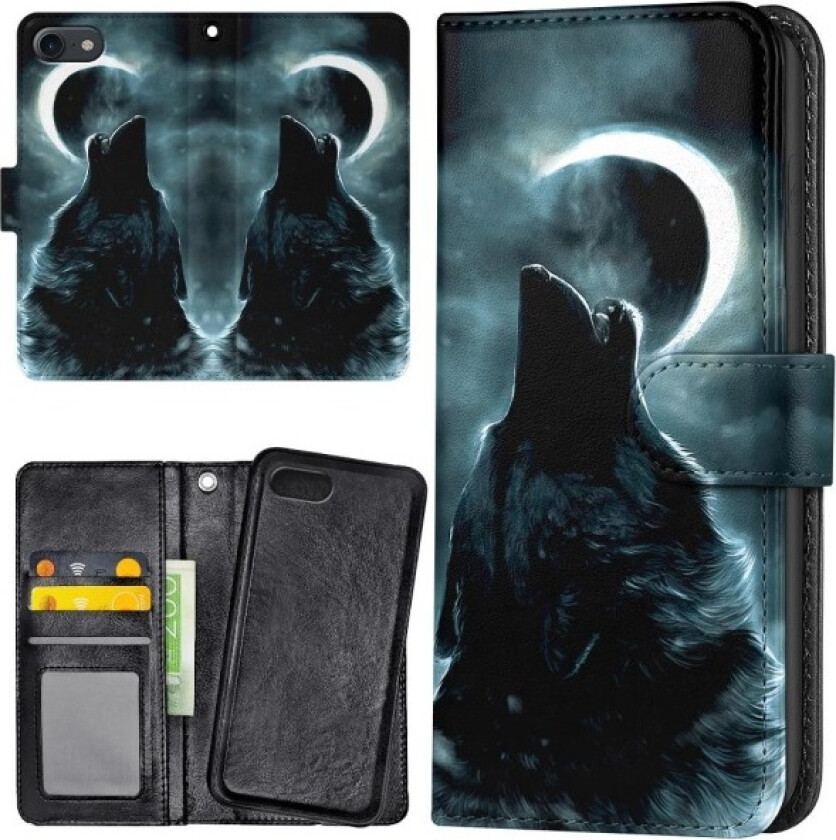 iPhone 7/8/SE - Lommebok Deksel Wolf