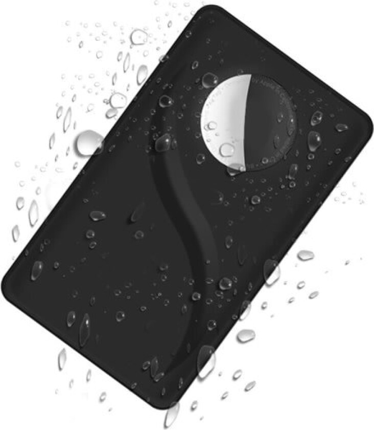 1. klasses ekte lær AirTag lommebok kortveske Svart