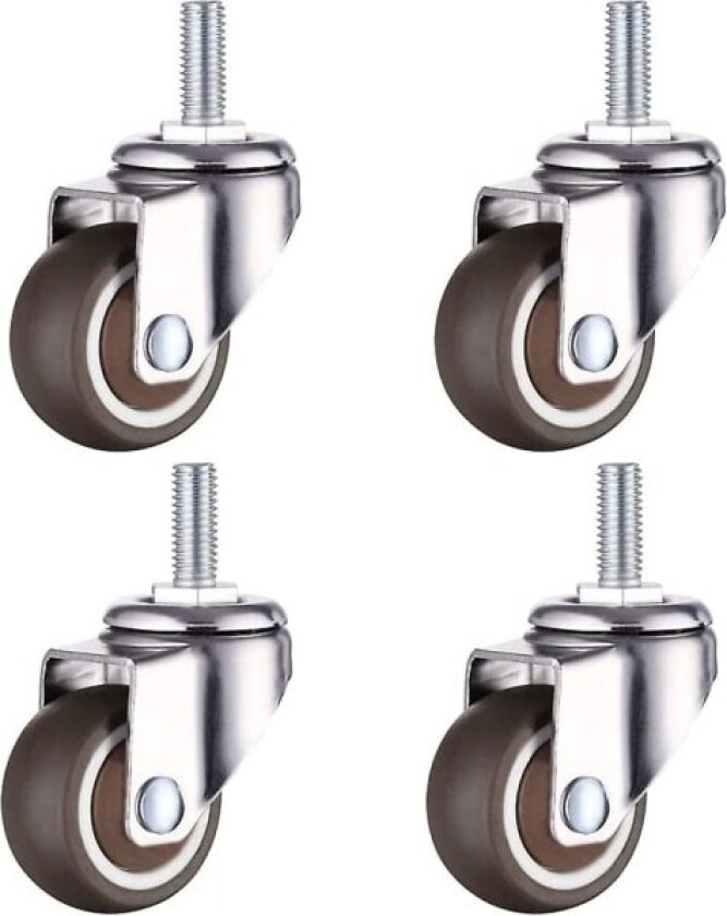 Små Møbelhjul 4 Stykker Svingbare Hjul Møbler Tungt Hjul Hjul Industrielle Hjul - M6*15