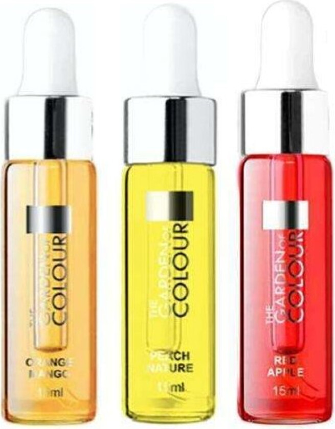 3-pakning - Cuticle Oil - Mango, fersken, eple - 15ml Multicolor