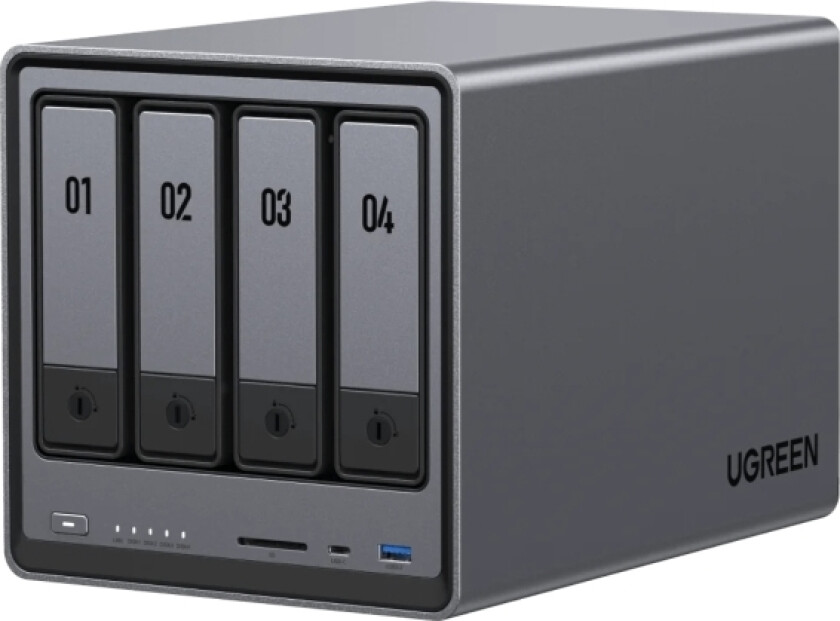 Nasync Dxp4800, Nas, Kompakt, 8 Gb, Ddr5, 0 Tb, Svart