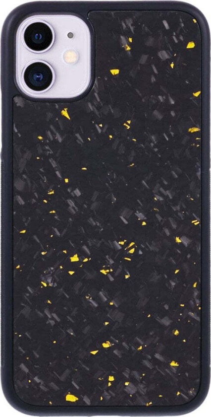 iPhone 11 Deksel i Aramidfiber og Myk Plast - Gull