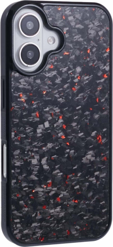 iPhone 16 Deksel i Aramidfiber og Myk Plast - Svart