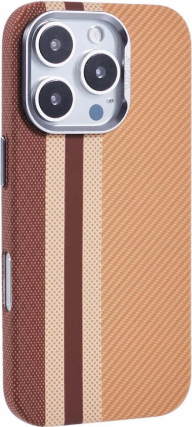 Mønstret Carbon Deksel - iPhone 16 Pro - MagSafe Kompatibel - Light Stripes