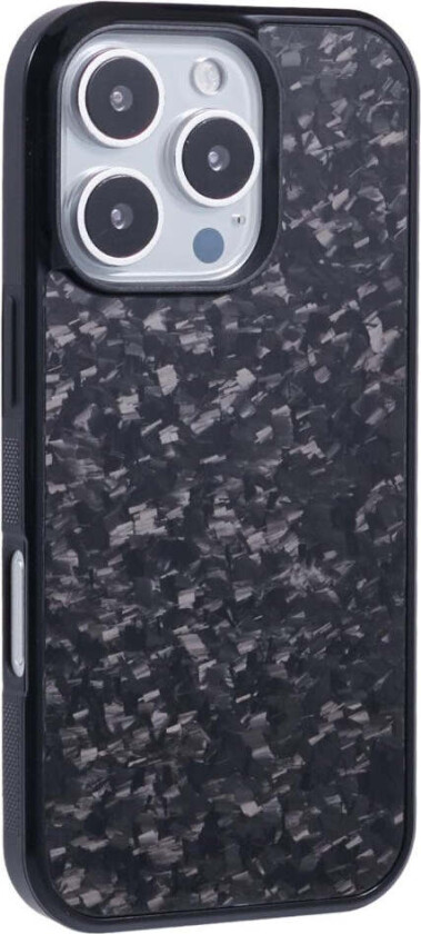 iPhone 16 Pro Deksel i Aramidfiber og Myk Plast - Svart