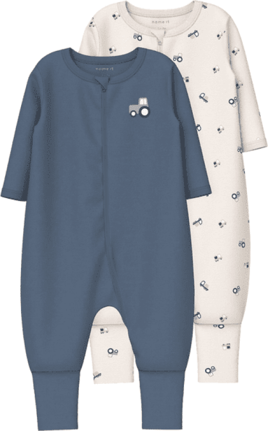 Bilde av Name It Nbmnightsuit 2-pack pyjamas/heldress, Jet Stream