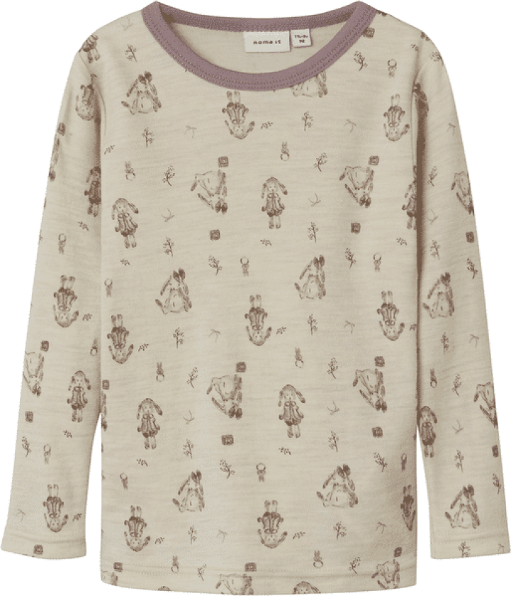 Name It Nmfwillos genser i ull til småbarn, Peyote Melange