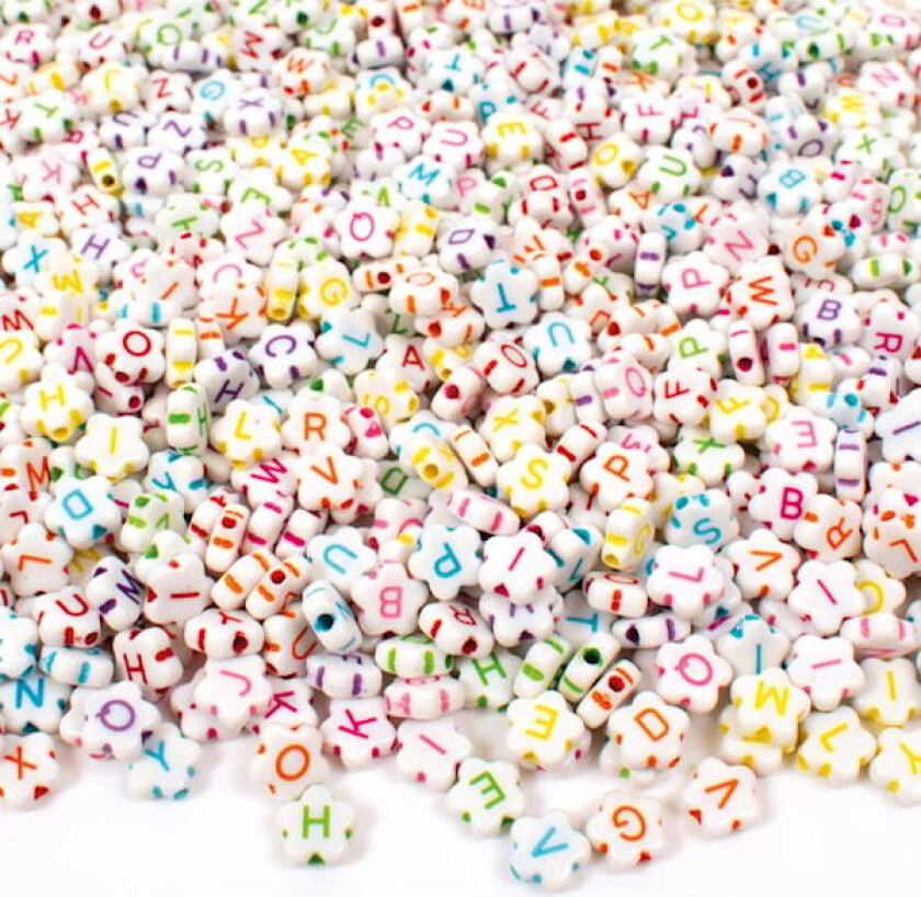 Bokstavperler Blomster 920 stk Playbox