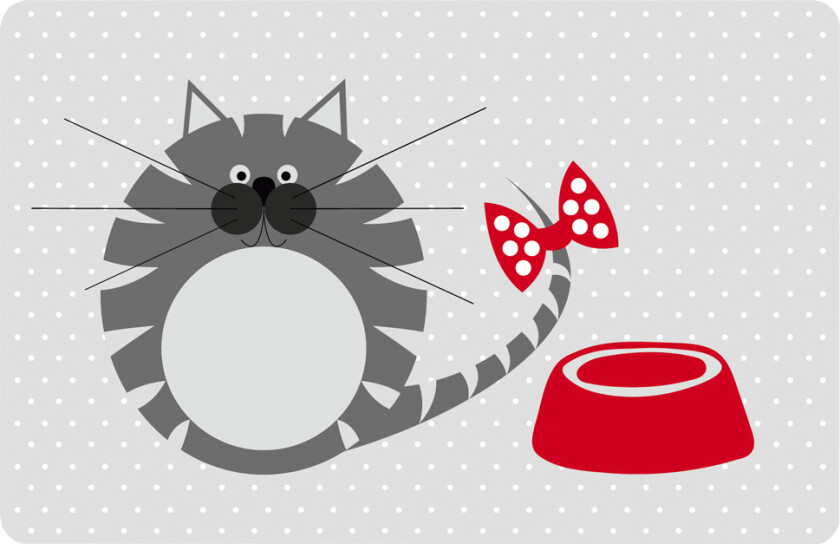 Spiseunderlag katten Mimi - L 43 x B 28,5 cm