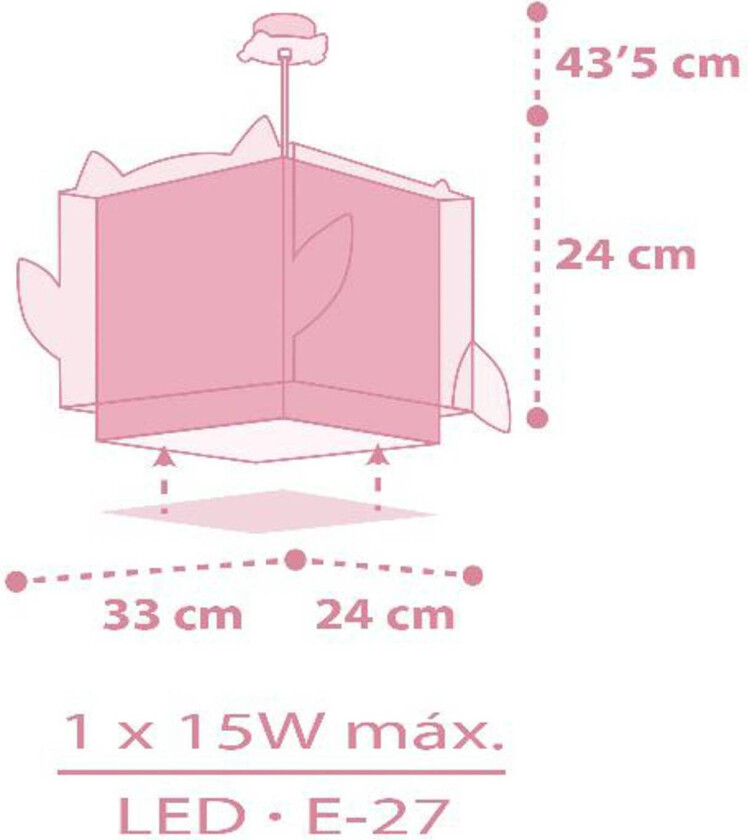 hengelampe Little Owl, rosa