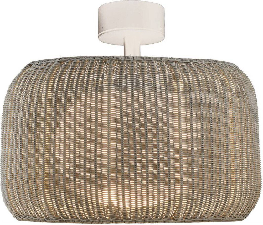 LED-taklampe Fora, naturhvit/beige, Ø 50 cm