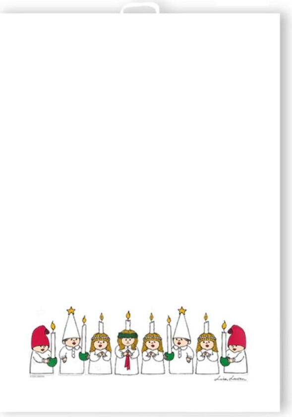 Lucia kjøkkenhåndkle 50x70 cm Hvit