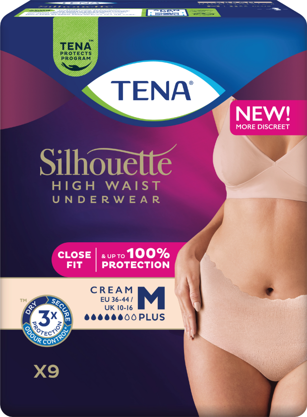 Bilde av Tena Silhouette Pants Plus High Waist, Medium, créme, 9 stk.