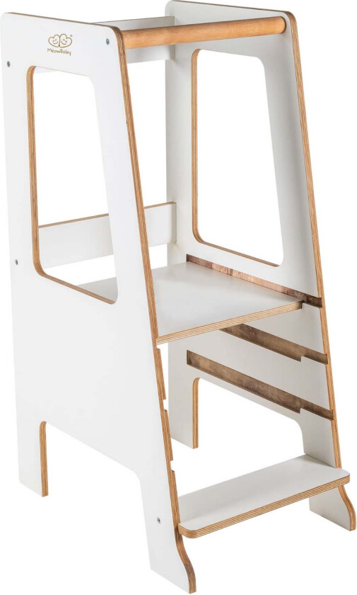 Meowbaby Læringstårn, Hvit - Motoriske møbler - Furu