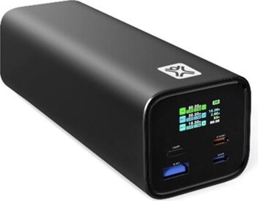 140W - 2x USB-C / 1x USB-A Nødlader - Svart - 27000 mAh