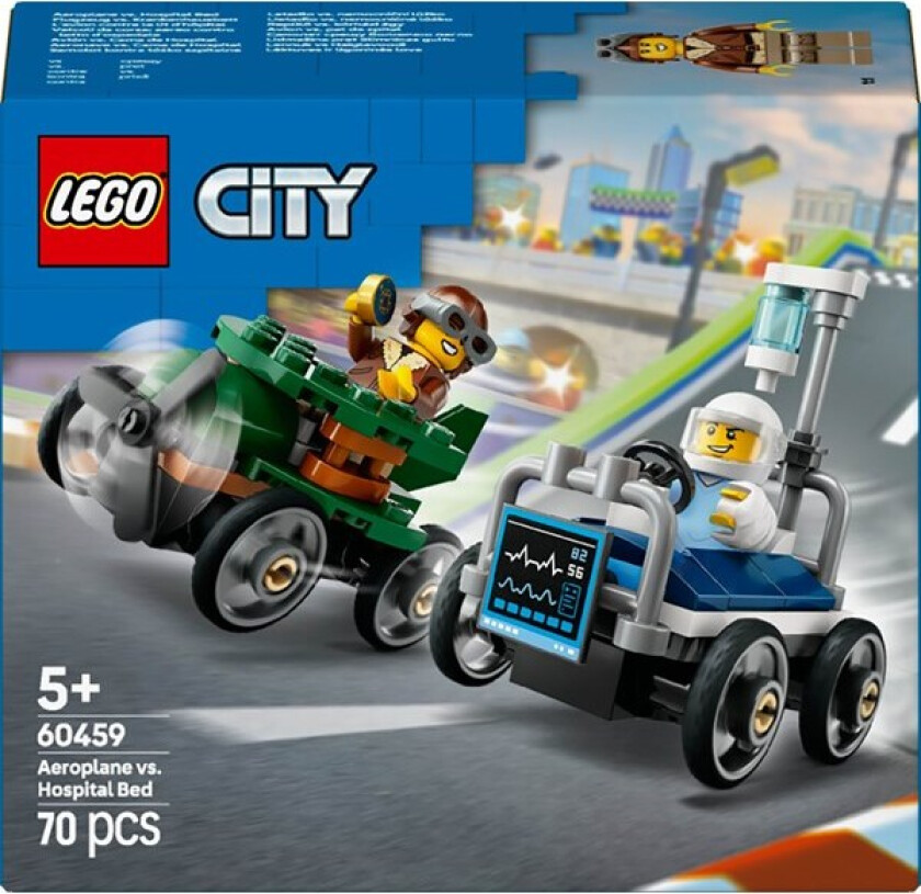 City Racerbilpakke flybil mot sykesengbil 60459
