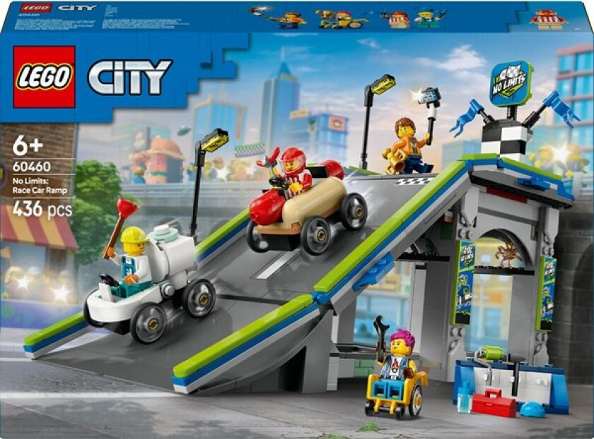 City Grenseløs action: Racerbilbane med rampe 60460
