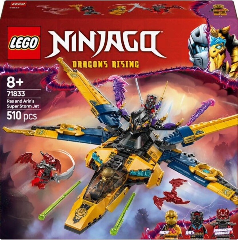 Ninjago Ras og Arins superraske stormjager 71833