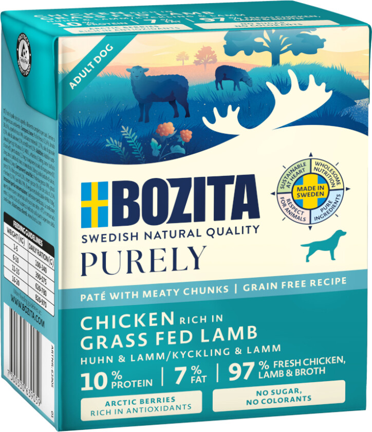 Økonomipakke Bozita Purely Paté 24 x 370 g - med lam
