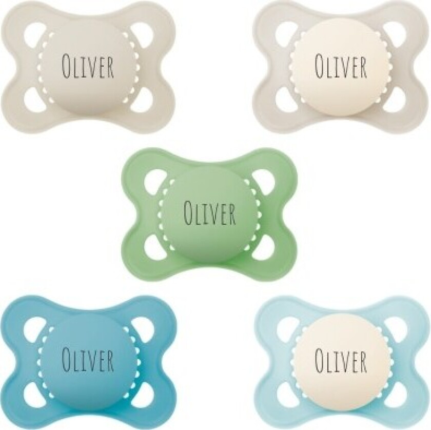 Bilde av Mam Original, Str. 1 (0-6 Mnd.), Symmetrisk - Silikon, Smokk Med Navn