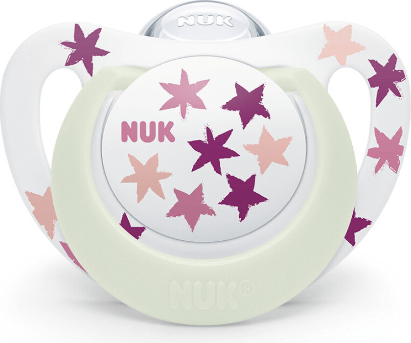 Nuk Star Silikonsmokk - 6/18 måneder - Stjerner