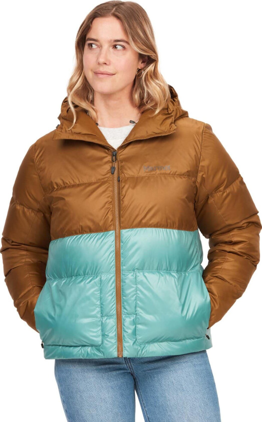 Women's Guides Down Hoody S, Hazel/Blue Agave