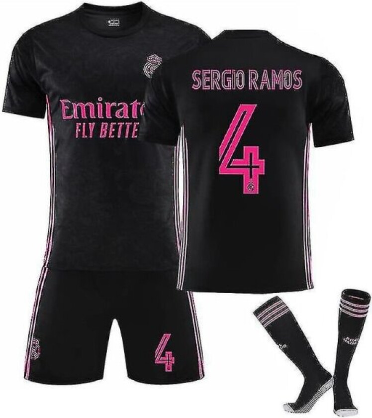 21 Real Madrid nr 9 Benzema Fotballdrakt for barn/voksne 21 Isco 22 Barn 21 Sergio Ramos 4 Barn 26(140-150CM)