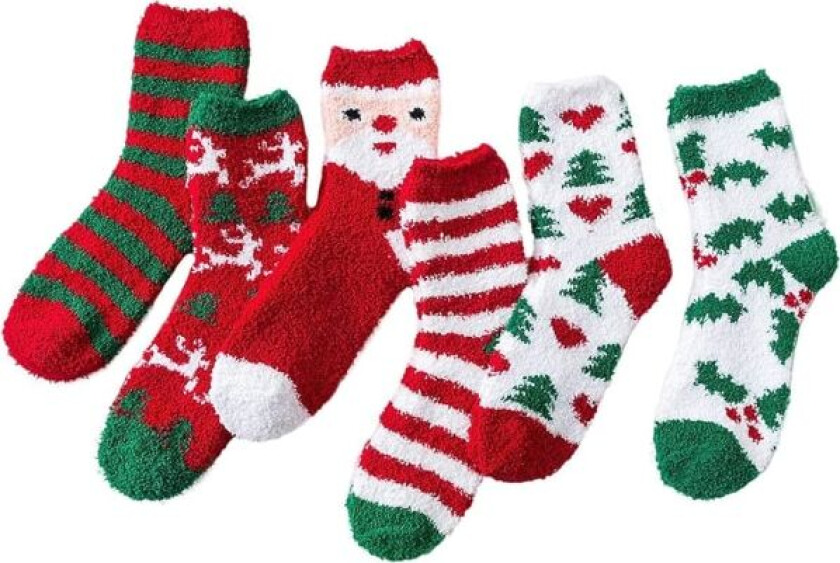 American Trends Dame Myke Ull Varme Tykke Komfort Koselige Crew Fuzzy Sokker (mid)