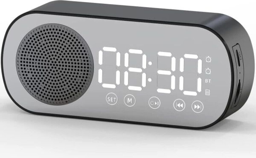 Bilde av Digital alarmklokke radio, Bluetooth HiFi-høyttaler FM-radio