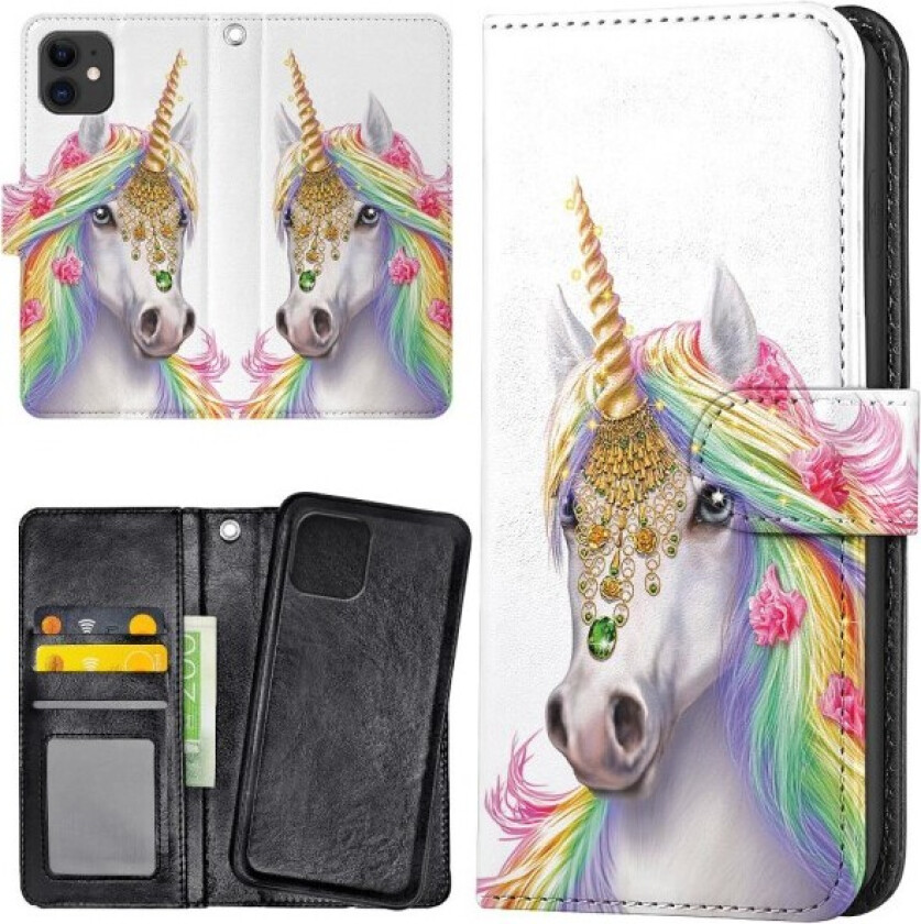 iPhone 12/12 Pro - Lommebok Deksel Unicorn/Enhjørning