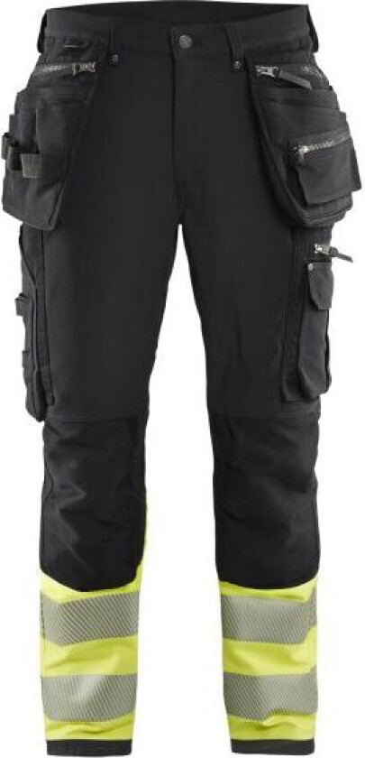 Blåkläder 199316429933C48 Synlighetsbukse 4-veisstretch, svart/varselgul Str. C48