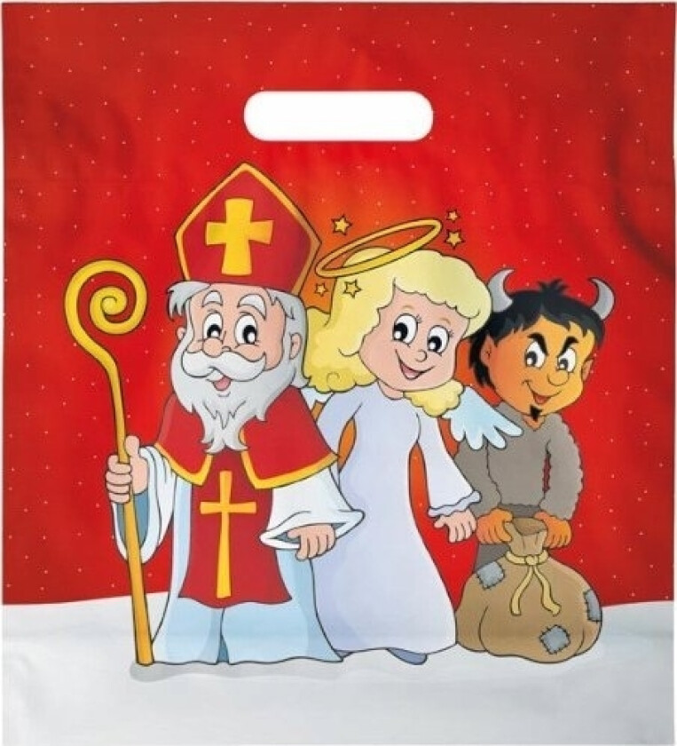 Mfp Papir Gavepose Santa Santa M Mønster 19 29X32x8 5252559