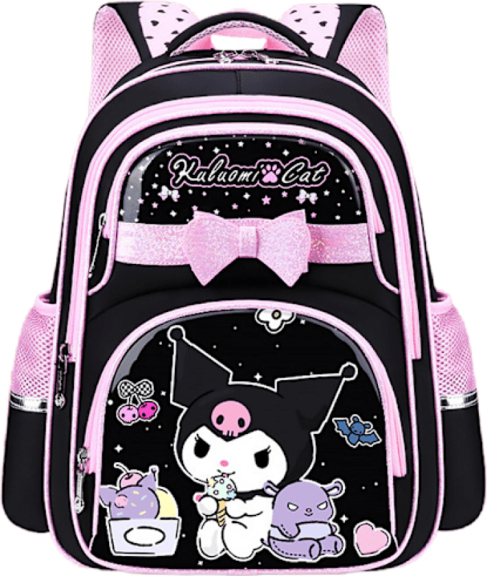 Sanrio Tegneserietrykt Ryggsekk Casual Ryggsekk Poster Lett Stor Kapasitet Reise Laptop Ryggsekk Kuromi L