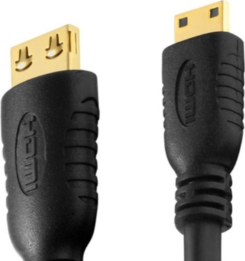 Pureinstall Pi1200 - Hdmi-Kabel Med Ethernet - 19 Pin Mini Hdmi Type C Hann Til Hdmi Hann - 3 M - Trippel Beskyttelse - Svart