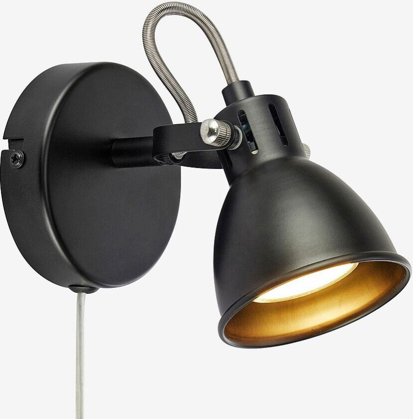 Vegglampe Mion 1L, Svart