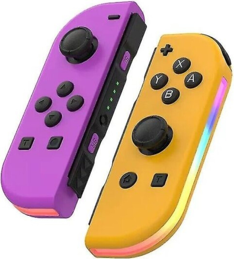 Trådløs kontroller kompatibel med Nintendo Switch, Oled, Lite Gamepad Joystick (l/r) erstatning med Rgb Høyre - Purple Orange