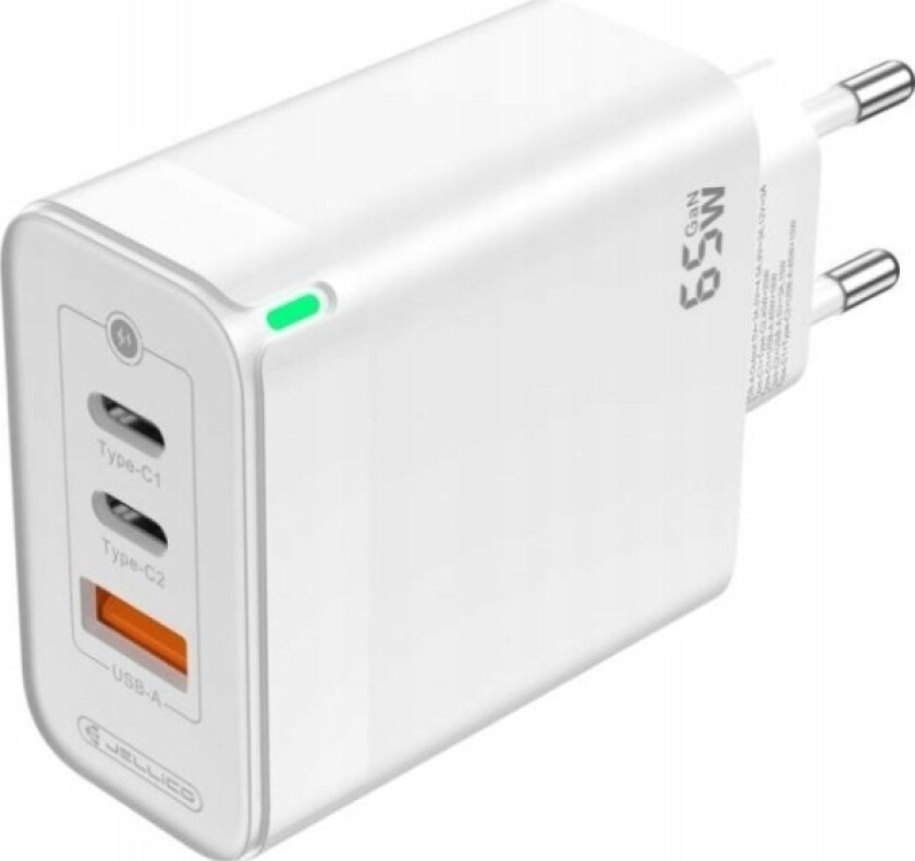 Lader Nettlader C79 Gan Pd 65W 2Xusb-C + 1Xusb Qc3.0 Hvit