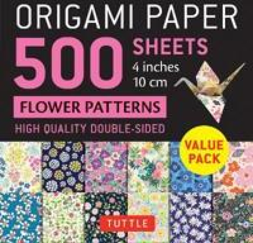 Origami Paper 500 sheets Flower Patterns 4' (10 cm)