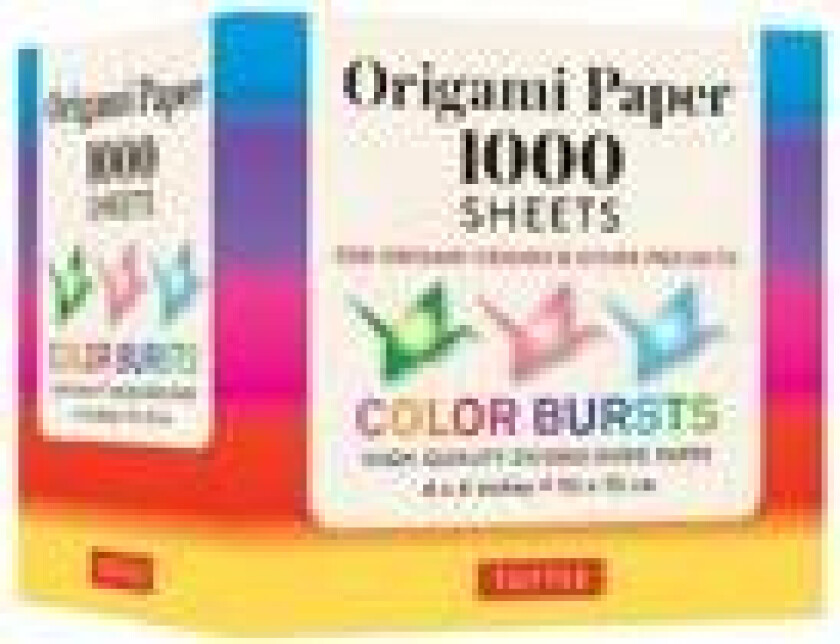 Origami Paper Color Bursts 1,000 sheets 4' (10 cm)