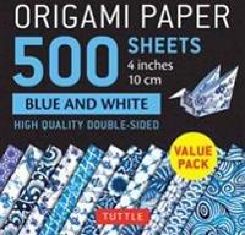 Origami Paper 500 sheets Blue and White 4' (10 cm)