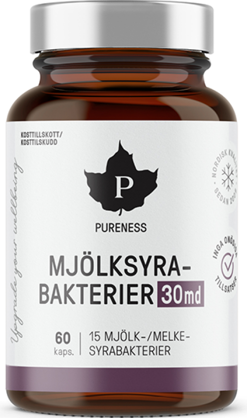 Melkesyrebakterier 30 md 60 kapsler