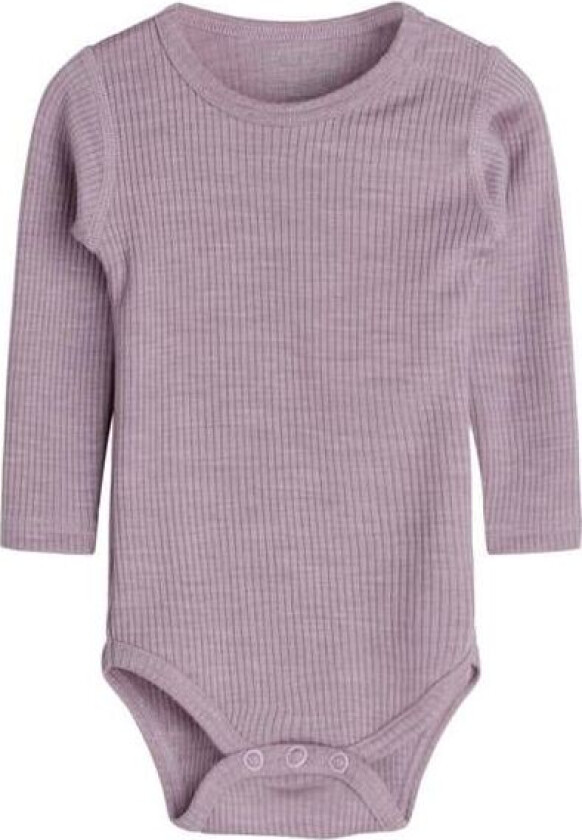 Hust & Claire Berry ribb body i ull/lyocell, woodrose