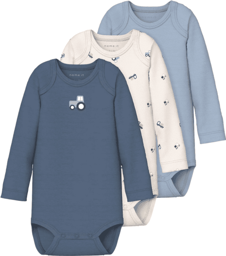 Name It Nbmbody 3-pack body, Jet Stream