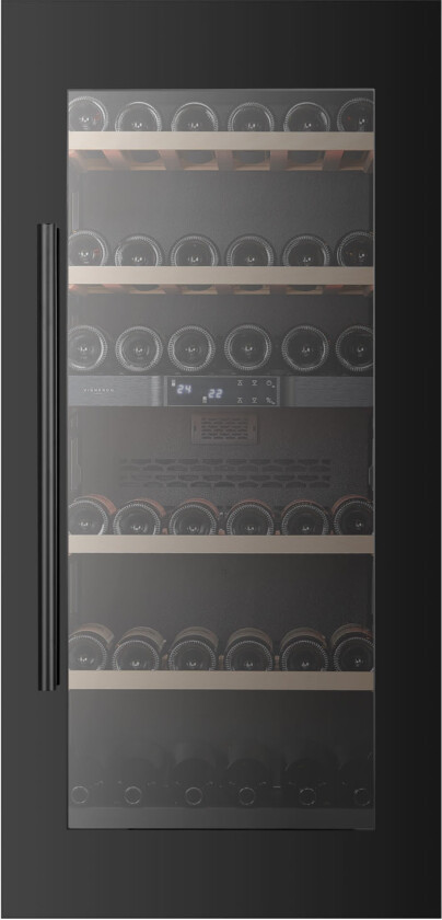 Kjøkken innebygd 130 dubbelzon svart - Vinskap