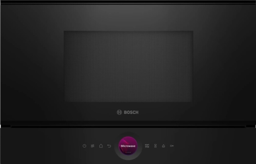 Serie 8 Ber7321b1, Innebygget, Solo Mikrobølge Ovn, 21 L, 900 W, Berøringskontroll, Sort