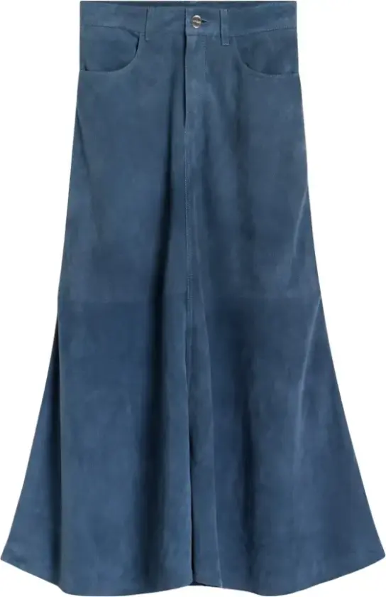 Dame, Skjørt, Blå, 2XL